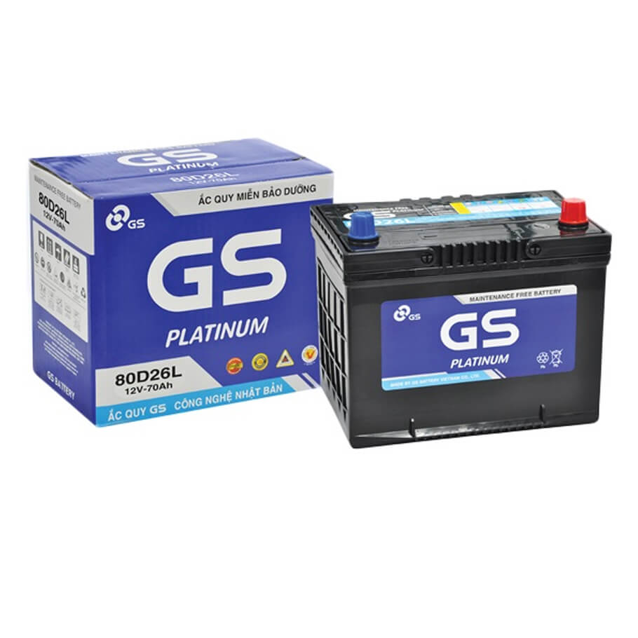 Ắc quy 12V-70Ah GS MF 80D26L